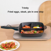 3-section Non-stick Grill Pan
